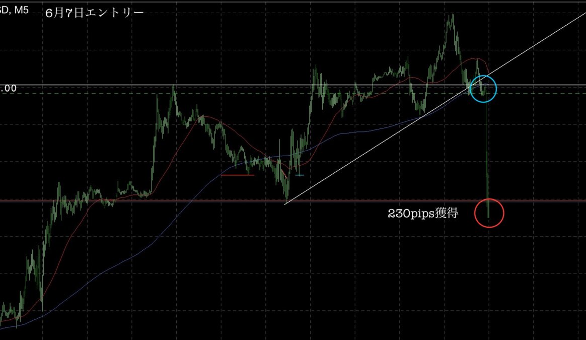 ③ - N式FX6月3日〜7日までのGOLD振り返り！合計730pips獲得の解説